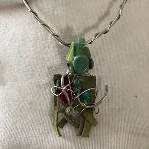 Leather wire wrap Swarovski